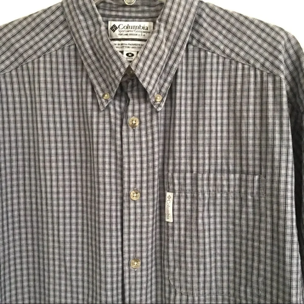 ‎Columbia button front short sleeve shirt M